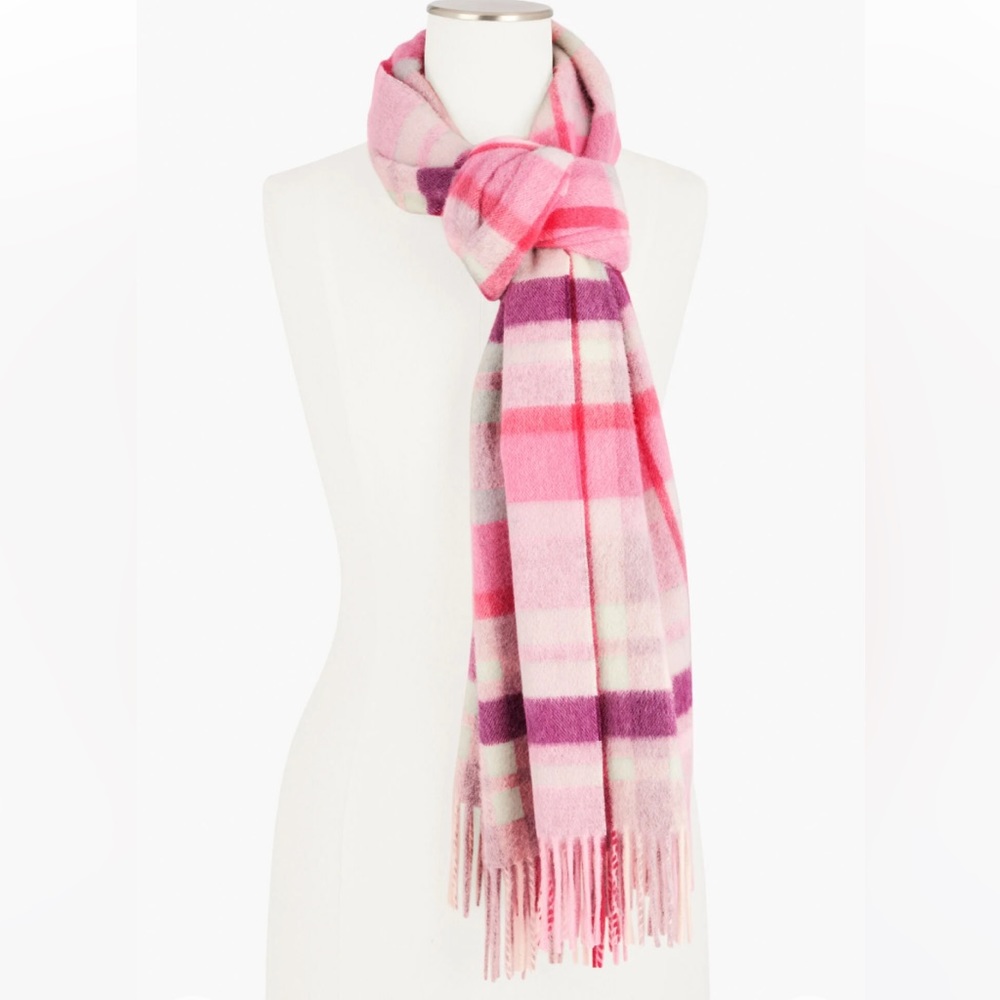 Talbots cashmere waterweave scarf - winter coral
